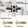 HISAFE Matte Black Keyed Entry Door Levers with Lock, Heavy