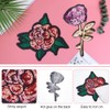 INFUNLY 10pcs Rose Sequin Patch Red Rose Iron on Patches