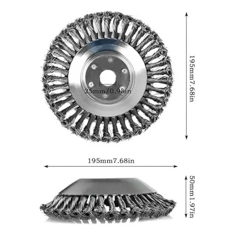 Cabezal De Alambre De Acero Para Deshierbe Universal De 8''