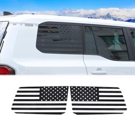 Heutamo Rear Side Window American Flag Decal Compatible with Toyota Land Cruiser Prado 250 J250 LC250 2024 2025 Accessories, Back Side Window USA Flag Vinyl Sticker Exterior Trim