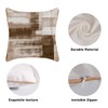 Jecuwo Brown Grey Throw Pillow Covers 18x18 Set of 2,