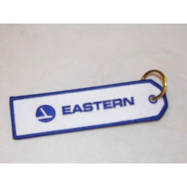 EASTERN AIRLINE KEYCHAIN OR FOB EMBROIDERED BOTH SIDES AIRPLANE PILOT GIFT NEW!