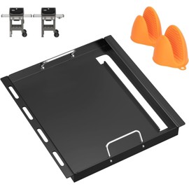 Full Size Griddle for Weber GS4 Spirit II & I E210 E220 S210 S220,Spirit 2 Grill Parts Grill Flat Top Insert w/Handles, 7637 64815 6702 Replacement Parts for Weber Spirit 2 Griddle Insert,Carbon Steel