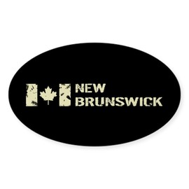 CafePress Canadian Flag: New Brunswick Oval Car Bumper Sticker