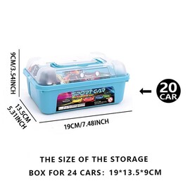 Random Color Pull Back Car Toy with Storage Box, 20pcs/box Mini Car Model Toy, Classic Car Model Toy, Mini Toys Race Cars, Birthday Gifts