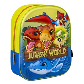 Jurassic World Backpack Dinosaur Design School Backpack 3D Children's Backpack Travel Backpack Gift for Boys, multicoloured