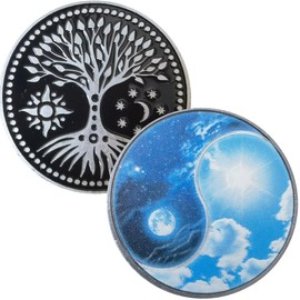 Yin-Yang Sobriety Chip Sun and Moon AA Medallion Sober Coin