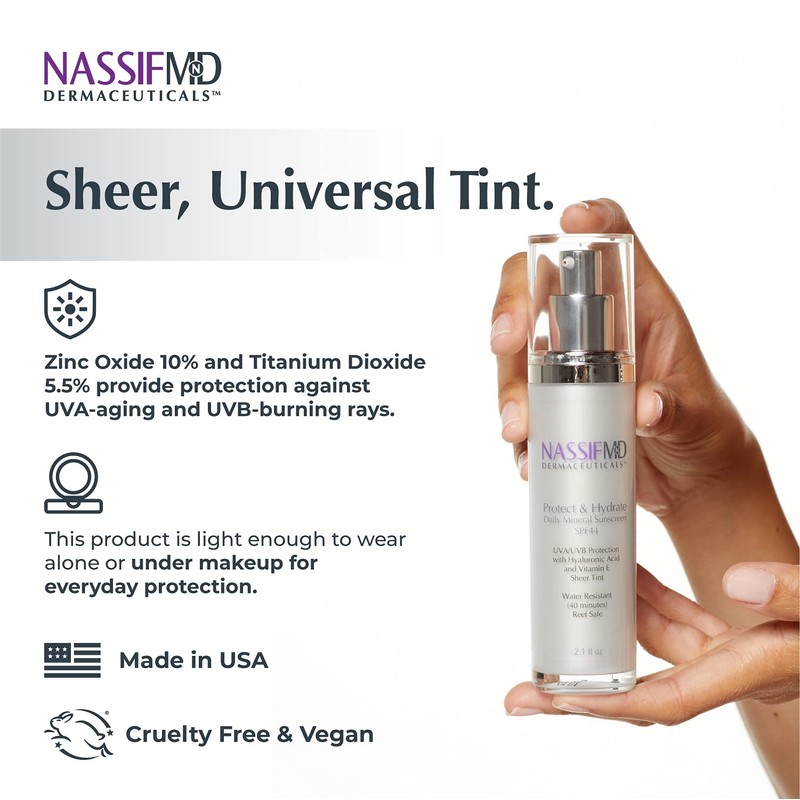 NassifMD Protect and Hydrate SPF44 | Universal Tinted Moisturizer SPF
