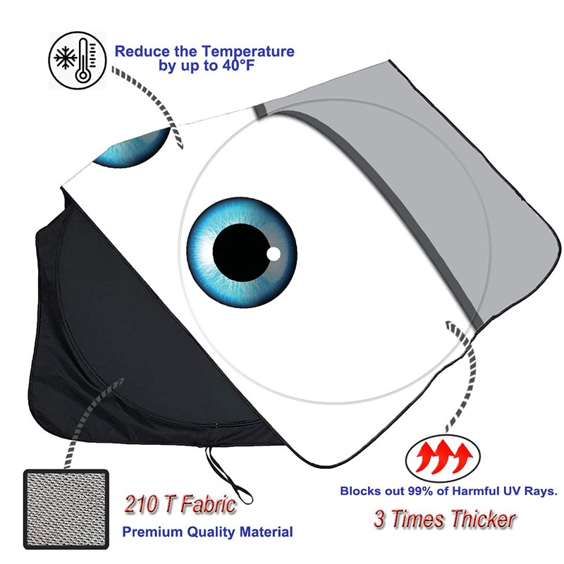 Gven Windshield Sun Shade Universal Fit for Car Window Sunshades