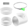 4" Dryer Vent Connector Kit with 90° Elbow - Heat-Resistant,