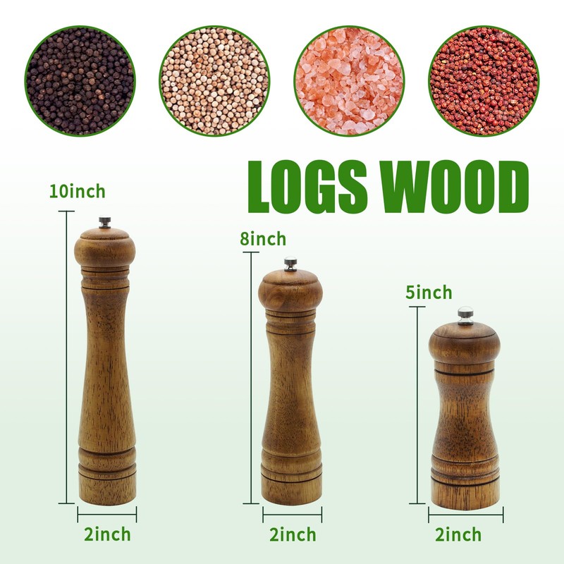 Pepper Grinder,Salt Grinder (10 inch)
