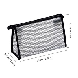 Waterproof Toiletry Bag, Transparent Cosmetic Bag, Nylon Mesh Zip Bag, Mesh Zip Bag, Travel Bag, Wash Bag for School and Office Supplies, Cosmetic Multi-Purpose, Transparent, travel bag
