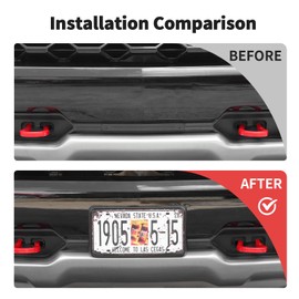 JWWY License Plate Frame Number Registration Plate Frame Bracket Holder Fit for 2022-2024 Chevy Silverado ZR2 Exterior Accessories