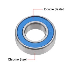 sourcing map 688-2RS Deep Groove Ball Bearing 8x16x5mm Double Sealed ABEC-3 Bearings 10-Pack