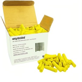 Craytastic! Bulk Unwrapped Crayons (Yellow) - Box of 144 Pieces = 48 Full Size for Crafting, Parties, Kids - Broken Crayons, Paperless - Safety Tested Compliant with ASTM D-4236
