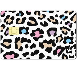 CREATCABIN Leopard Debit Card Skin, Credit Card Sticker, Personalisable, Vinyl, Waterproof Cover, Sticker, Card Skin, Colourful Sticker, Removable for Transport, Card Decoration, 186 x 137 mm