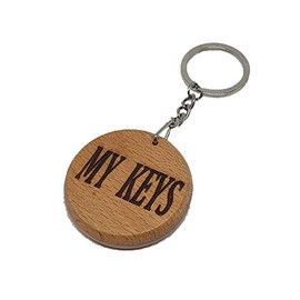 My Keys Fob Engraved Wooden Keyring Keychain Made to Last