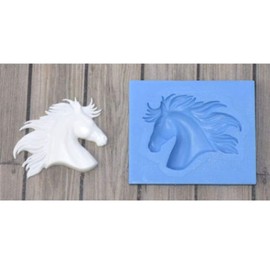 Cute Funny DIY 3D Horse Head Silicone Mold Making Ice Blocks Candy Fondant Chocolates Soaps Cakes Mousse Jelly Candles