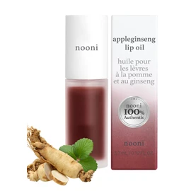NOONI NOONI Korean Vegan Lip Oil - Appleginseng, 0.12 Fl Oz + Korean Cleansing Oil - Snow Aqua 0 LHA Toning Pore Care Facial Oil Cleanser, 6.76 fl.oz Bundle