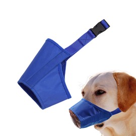 Parts Express Dog Muzzle, Soft Anti-Biting Barking Chewing Muzzle, Breathable Waterproof Adjustable Muzzle for Small Medium,Large Dogs,Blue (L)