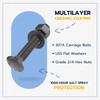 3/8" x 2-1/2" (25 Pack) Black Carriage Bolt Kit, Grade