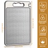 Duscdesp Double Sided Chopping Board,Stainless Steel Chopping Board Plastic Chopping