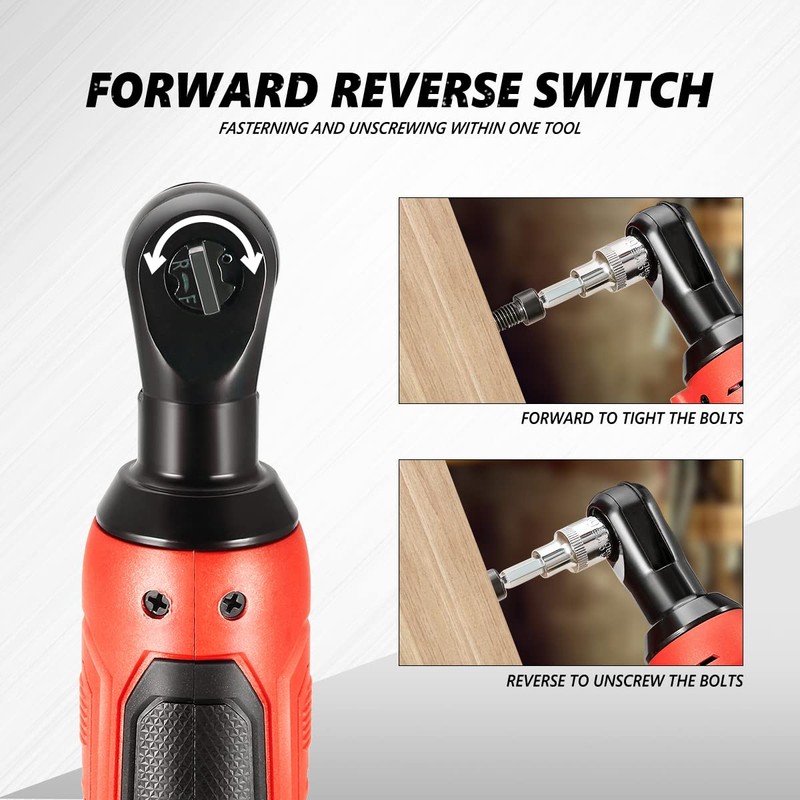 DNA MOTORING TOOLS-00170 12V 3/8" Cordless Electric Ratchet Wrench with