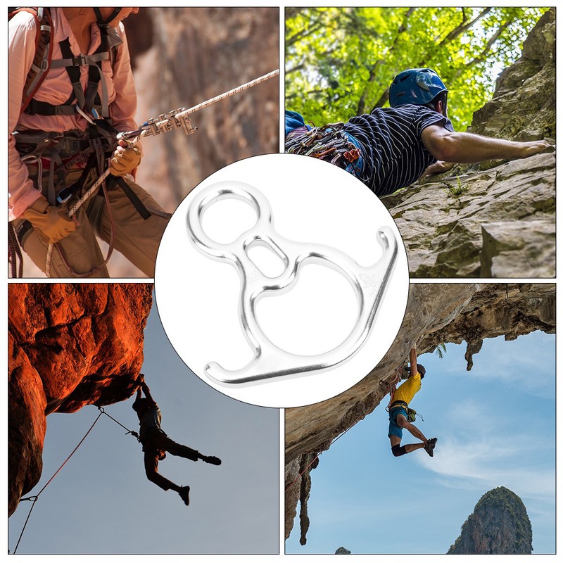 Bull Horn 8‑Shape Ring Descender Descent Control Device Downhill Rock