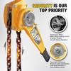 YELLOW JACKET 1.5 Ton Manual Lever Chain Hoist, G80 Galvanized