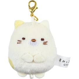 Tees Factory SG-5541902NE Sumikko Gurashi Connected Mascot Charm Key Holder, Cat, Approx. 2.0 x 2.8 x 1.6 inches (50 x 70 x 40 mm)