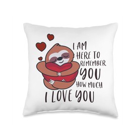 SLOTH Lover Gift Women Valentines Day Gift for Her SLOTH Throw Pillow