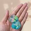 Amazing Gemstone 2 Pieces Aqua Aura Quartz Raw Crystals, Natural