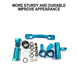 AIXXCUVQ Steering Servo Saver Complete for 6S Aluminum Alloy Monster Trucks High Precision 6pcs Blue RC Car Accessories