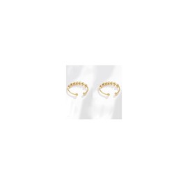 ZXfad 2 Waterproof Anti-Stress Rings Made of Stainless Steel in Gold, Adjustable Size 50-66, Stylish and Versatile, A Must for Women, 不