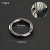 15pcs 33 mm Round Carabiner Black Very Robust Zinc Alloy