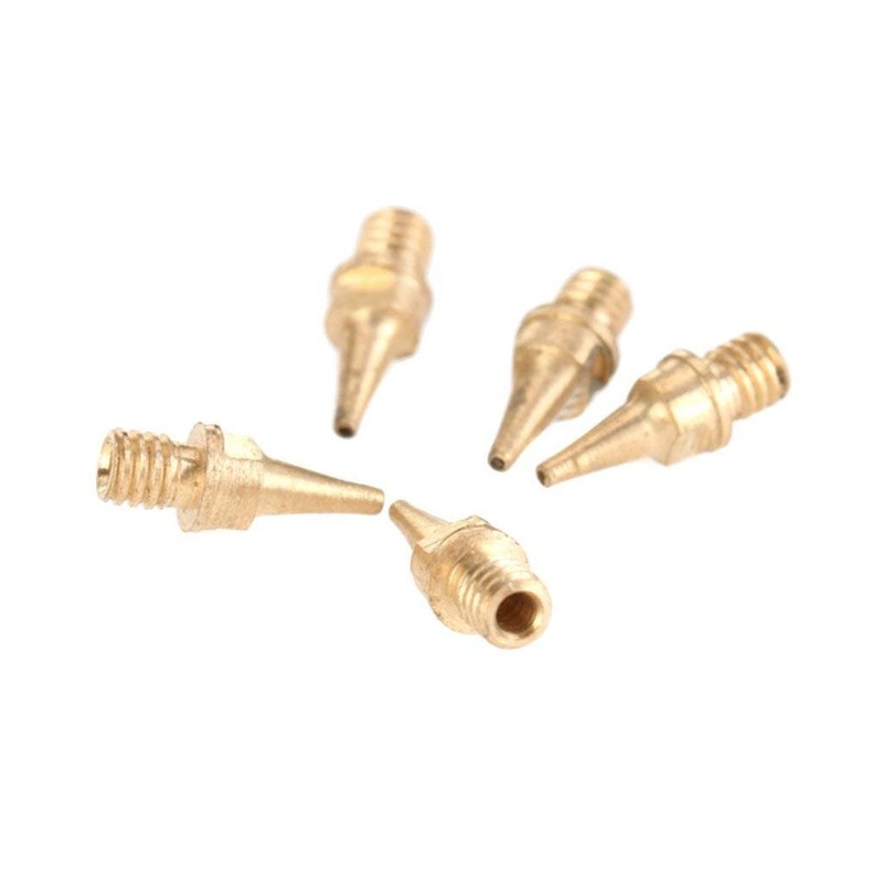 ABEST 5Pcs Stainless Steel 0.3mm Nozzles Replacement for Airbrush