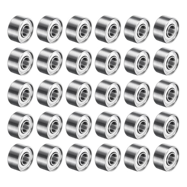 sourcing map 30pcs 693ZZ Deep Groove Ball Bearings 3x8x4mm Chrome