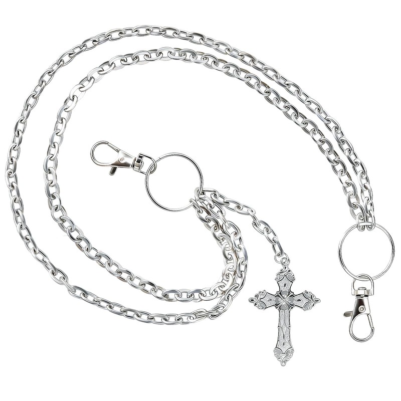 loghohu Wallet Chain Pants Chain for Women Men Double Cross