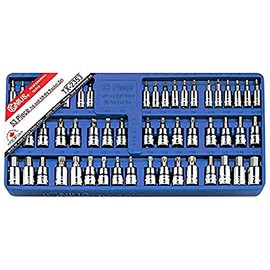 Genius Tools 53 Piece 1/4" & 3/8" Dr. Complete Bit Socket Set TX-2353