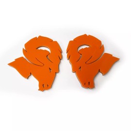 FMSgear Orange Emblem for Dodge Ram 1500 2500 3500 Fender badge Hellcat Style Head