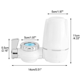 2 L/min Water Filter for Tap Kitchen Tap Water Filter Water Filter System for Tap Water, 14 x 11 x 5 cm