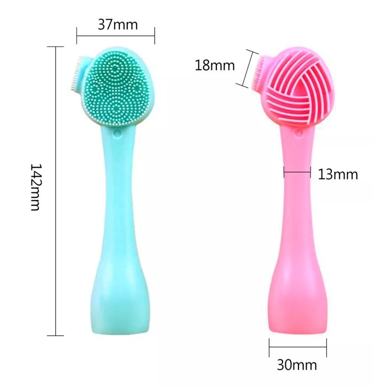Universo en Linea Cepillo Exfoliante Facial Cuidado Piel Silicona Doble
