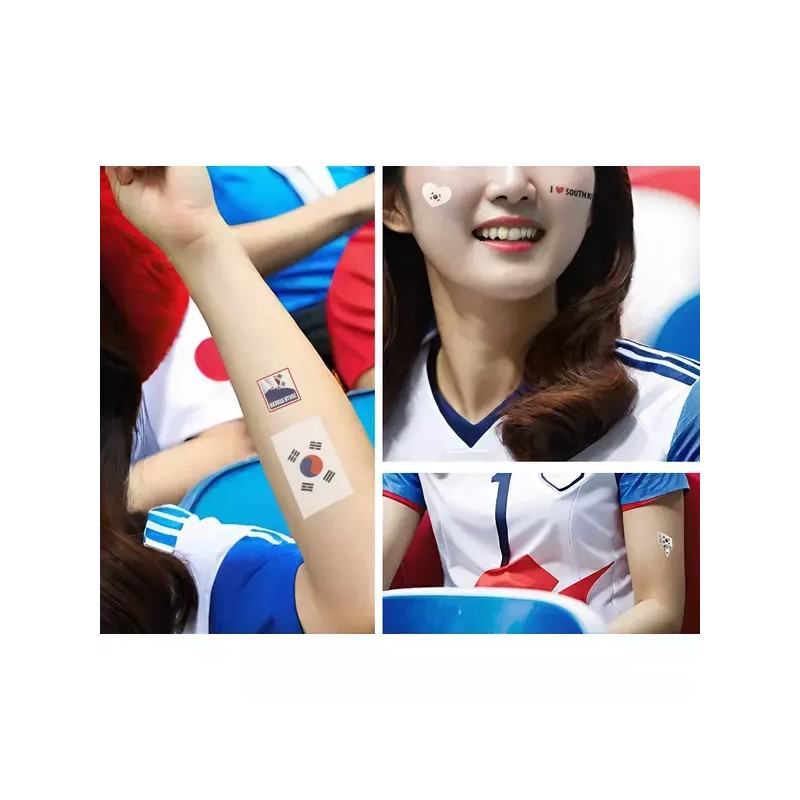 타투스티커 태극기 판박이 Tattoo Sticker Taegukgi Transfer Sticker