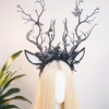 MOSTORY Black Flower Antlers Headband - Gothic Branch Reindeer Ear