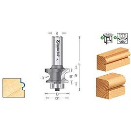 Amana Tool - (54160) Carbide Tipped Corner Round 1/8 Radius x 7/8 Dia x 9/16 x 1/4" Shank