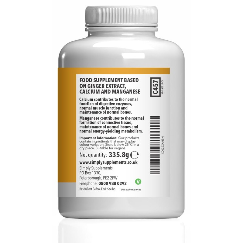 Ginger Tablets | Supports Joints, Bones & Energy | with