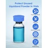 10Pcs 5ml Silicone Peptide Vial Caps, 10 Colors Glass Vial