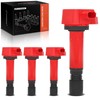 A-Premium (Red) Engine Ignition Coil Pack Compatible with Honda Civic