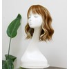 Short Bob Wavy Curly Wigs Ginger Brown Blonde Highlights Wigs