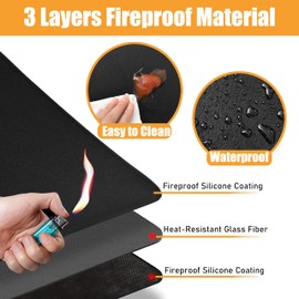 Heat Resistant Mats for Kitchen Countertop 24x36in,Coffee Mat,Coffee Bar Mat for Countertops,Air Fryer Deep Fryer Mat to Protect quartz Countertop,Kitchen Hot Pad,Fireproof Waterproof mat for Kitchen